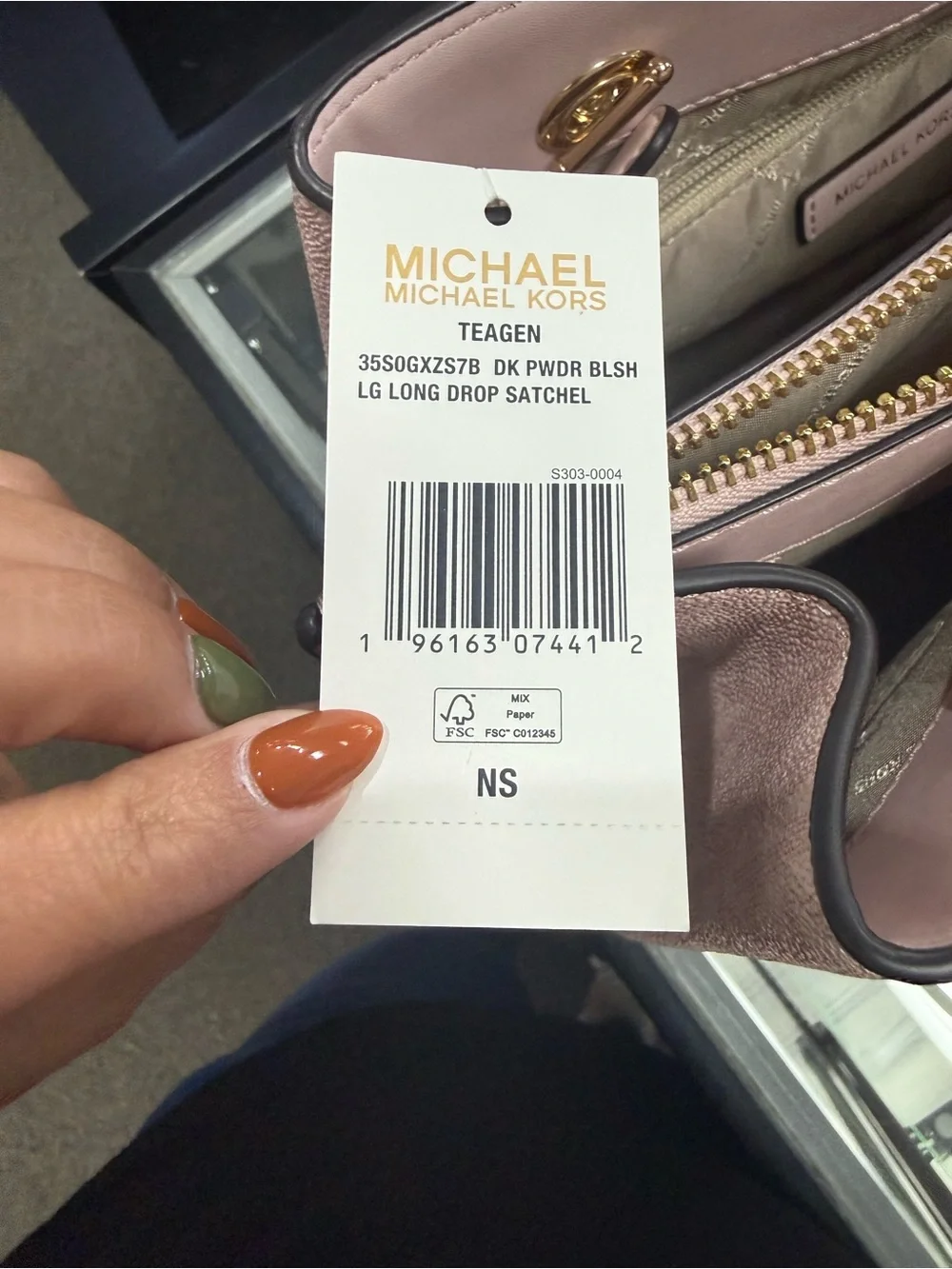 Michael Kors Blush Pink Saffiano Chain-Handle Shoulder Tote